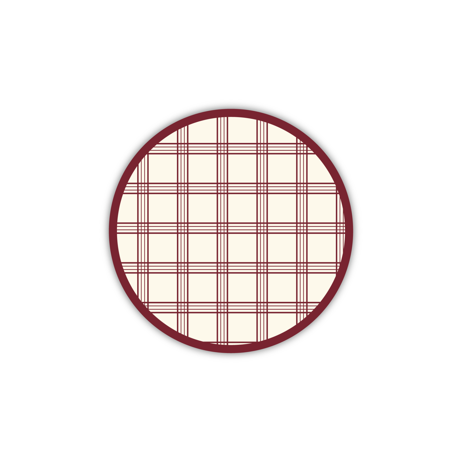 Merlot Plaid Snack Plates
