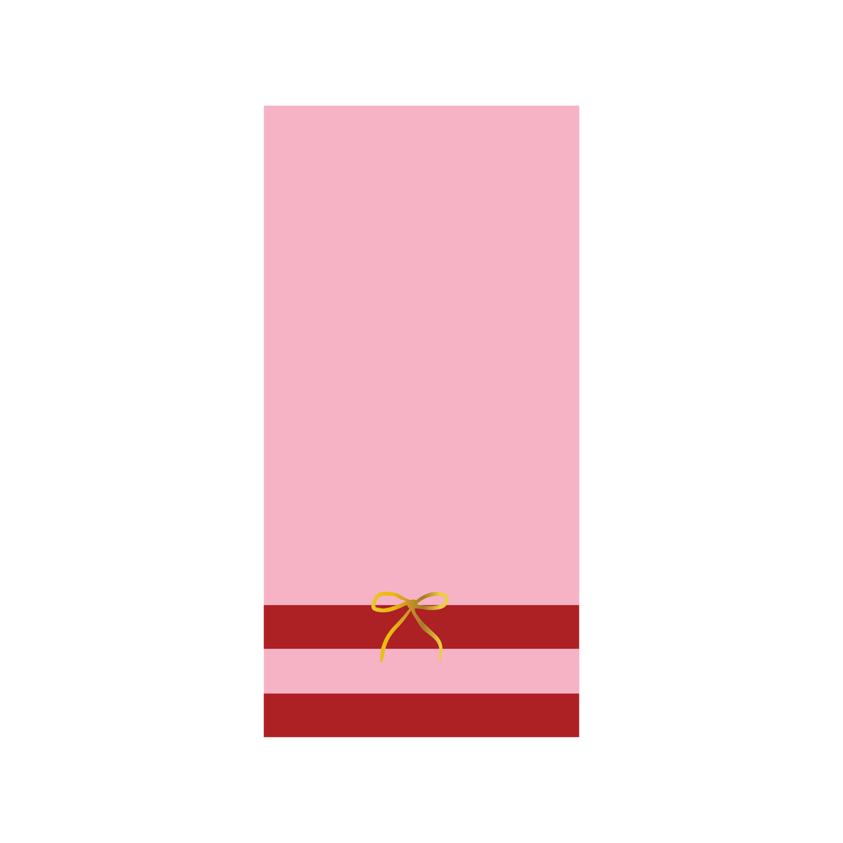 Pink/Red Stripe Bow Guest Napkins
