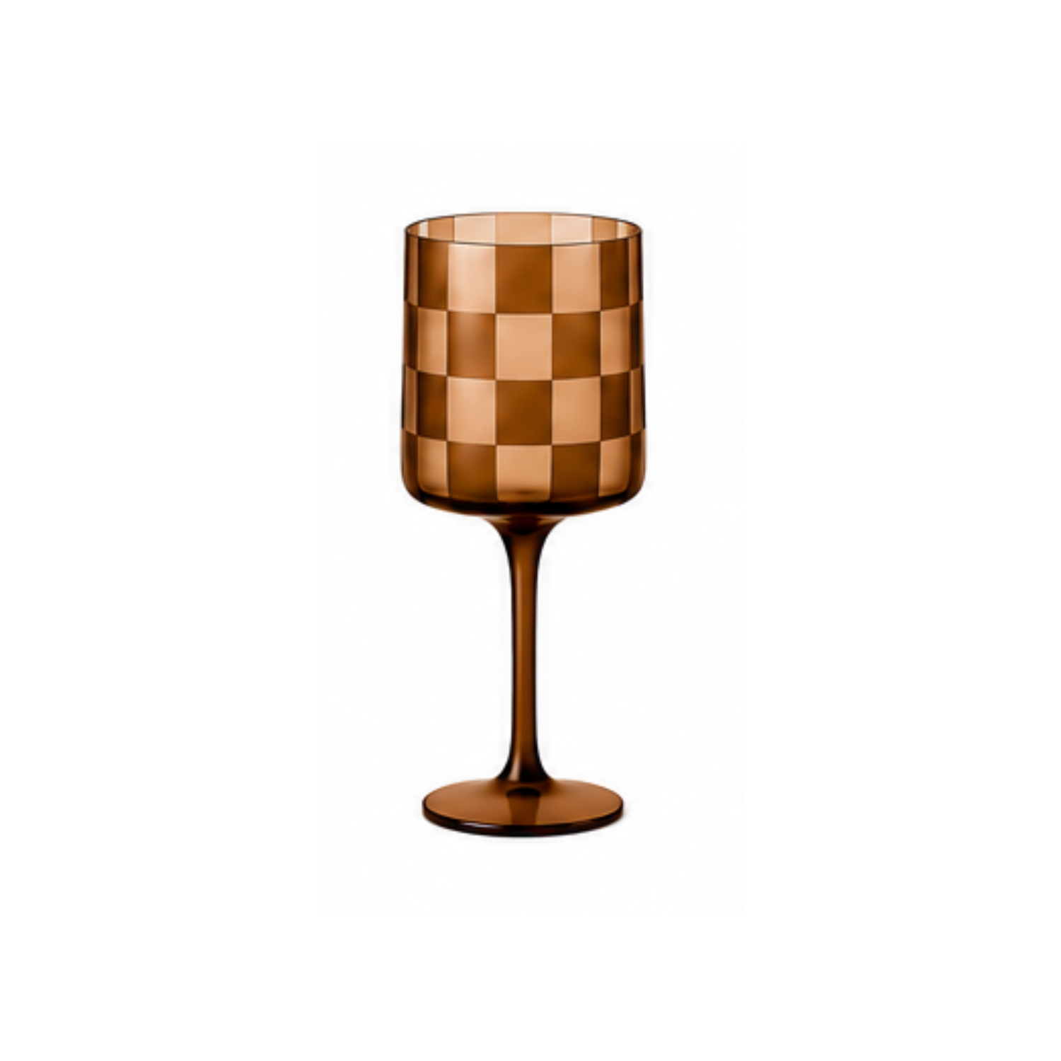 Checkered Wine Glass