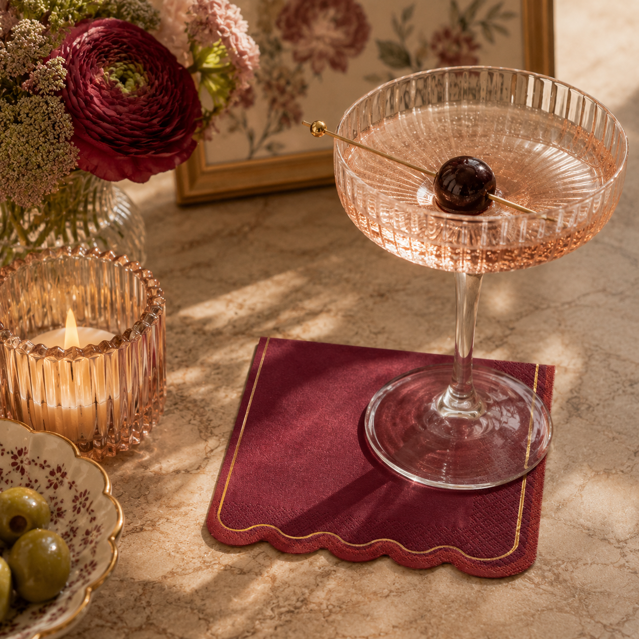 Scallop Cocktail Napkins