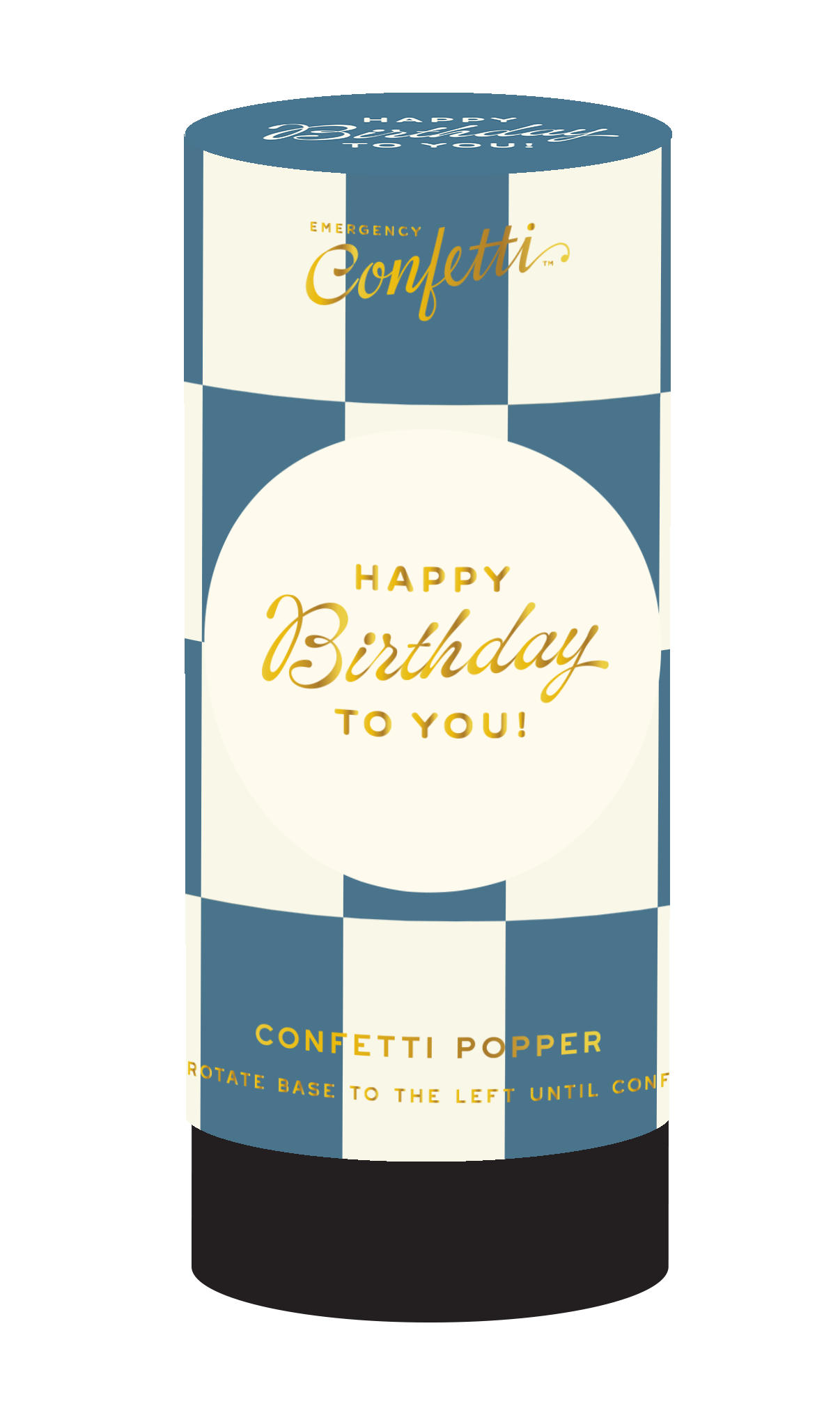 Checkered Happy Birthday Popper