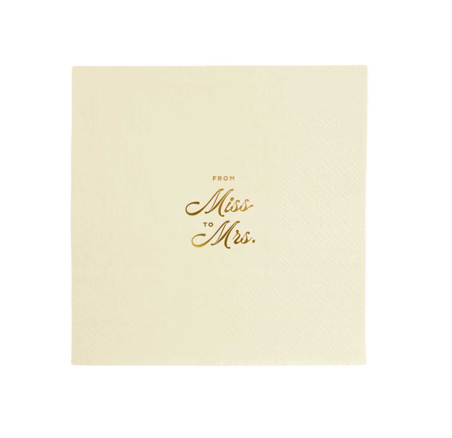 From Miss to Mrs Cocktail Napkin