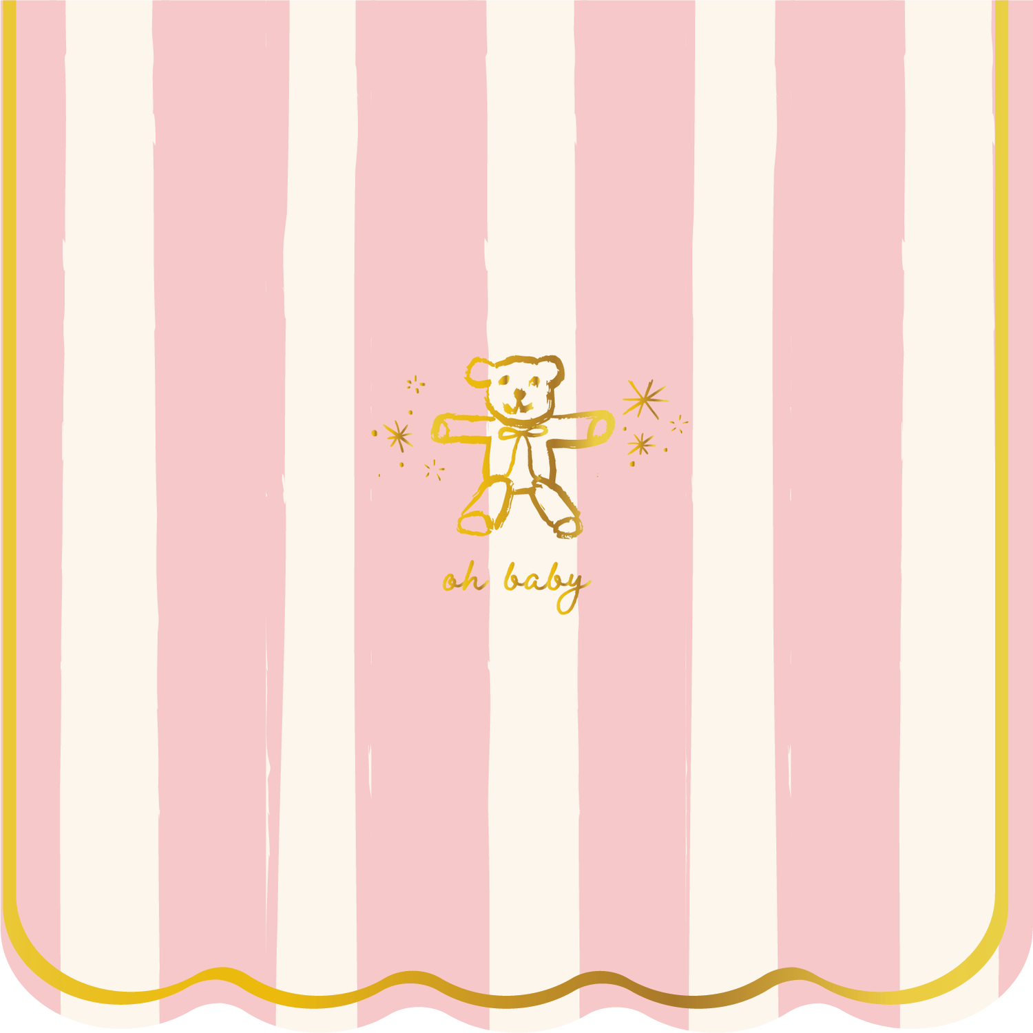 Oh Baby Icon Cocktail Napkins- Pink