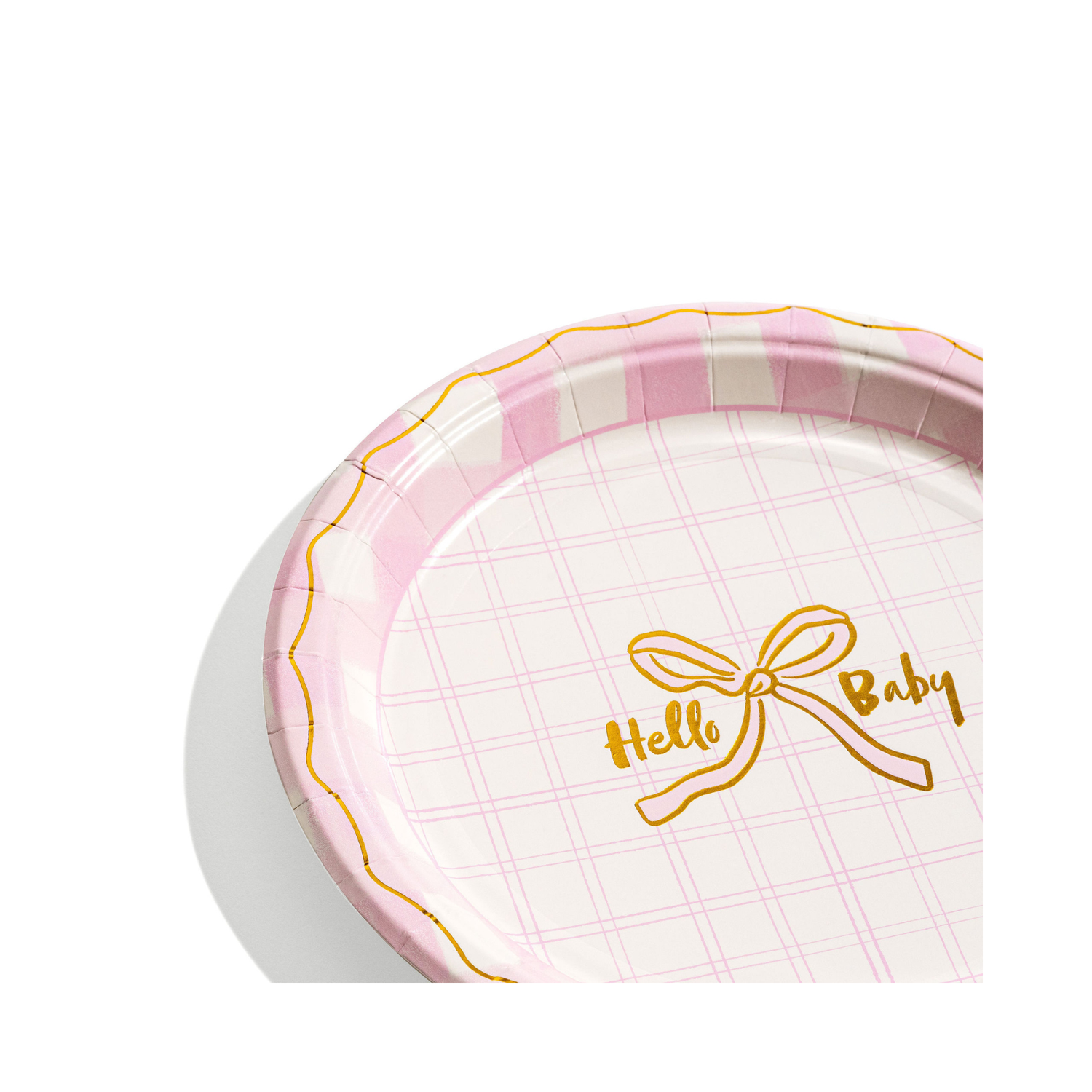 Hello Baby Pink Cake Plates