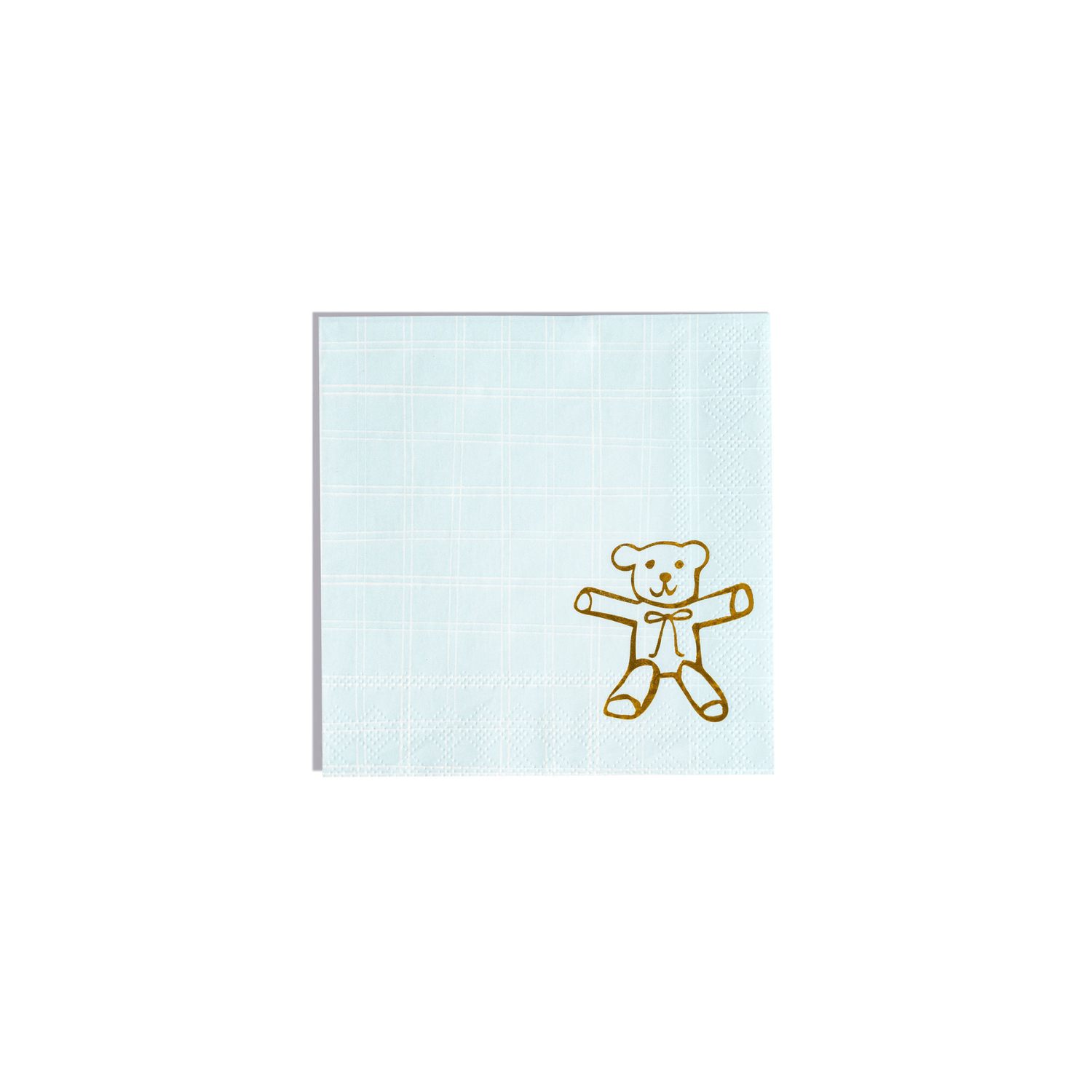Blue Plaid Cocktail Napkins