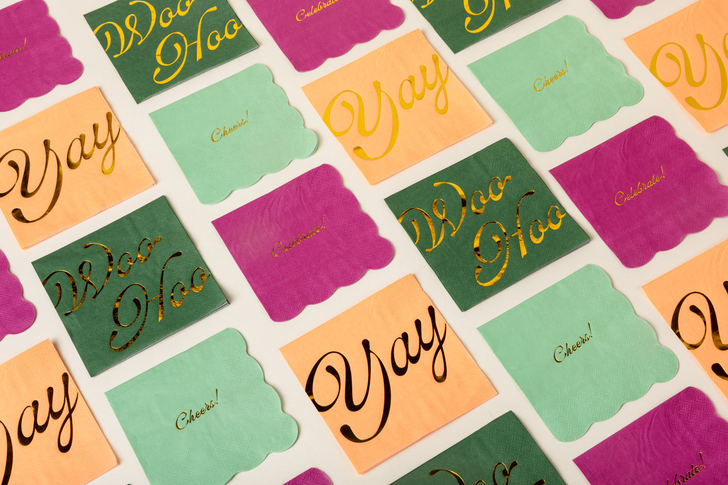 Celebrate Cocktail Napkin- Peony