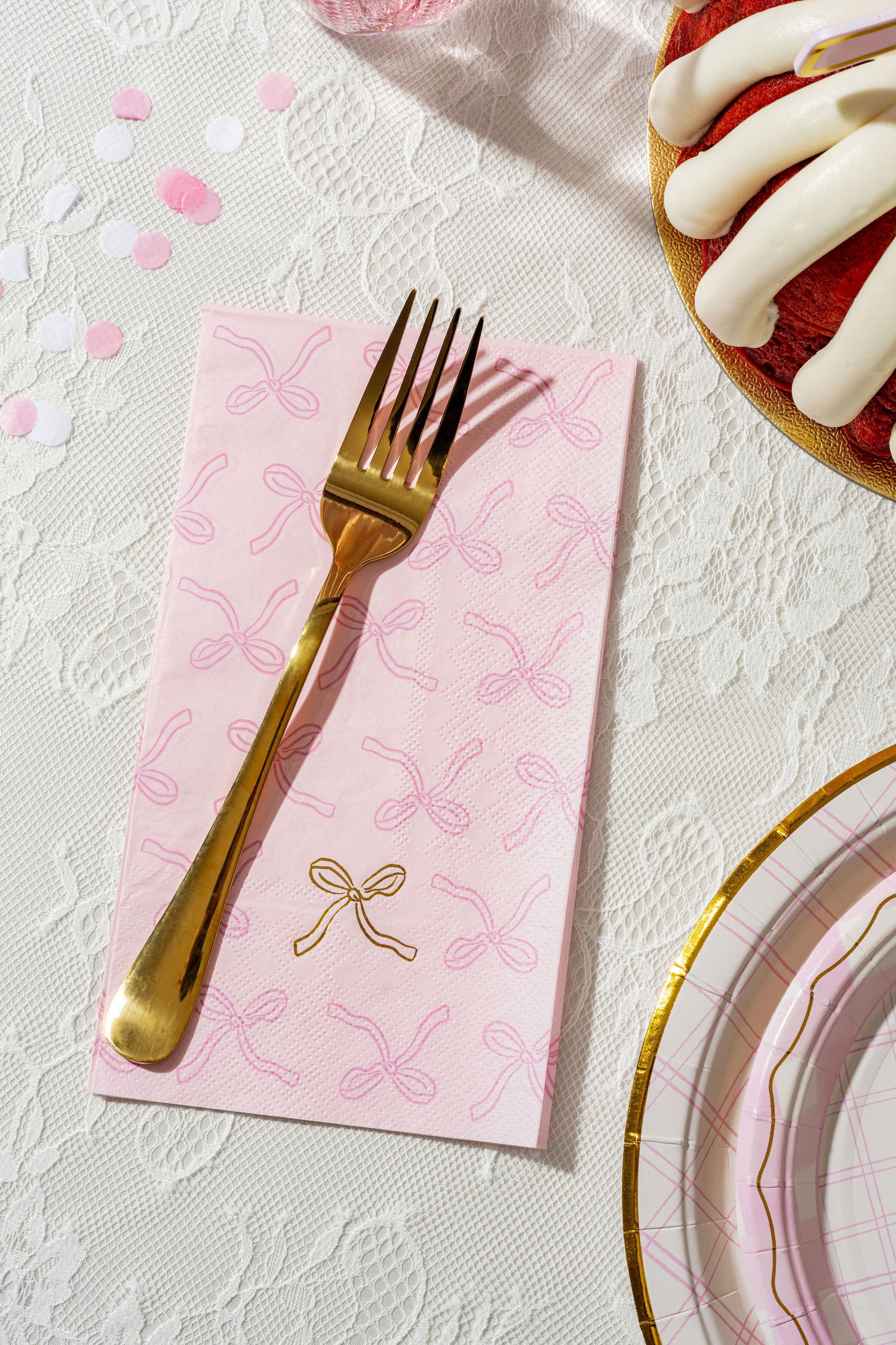 Pink Bow Guest Napkins