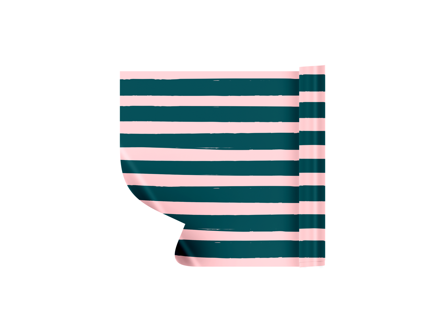 Navy/Pink Stripe Table Runner