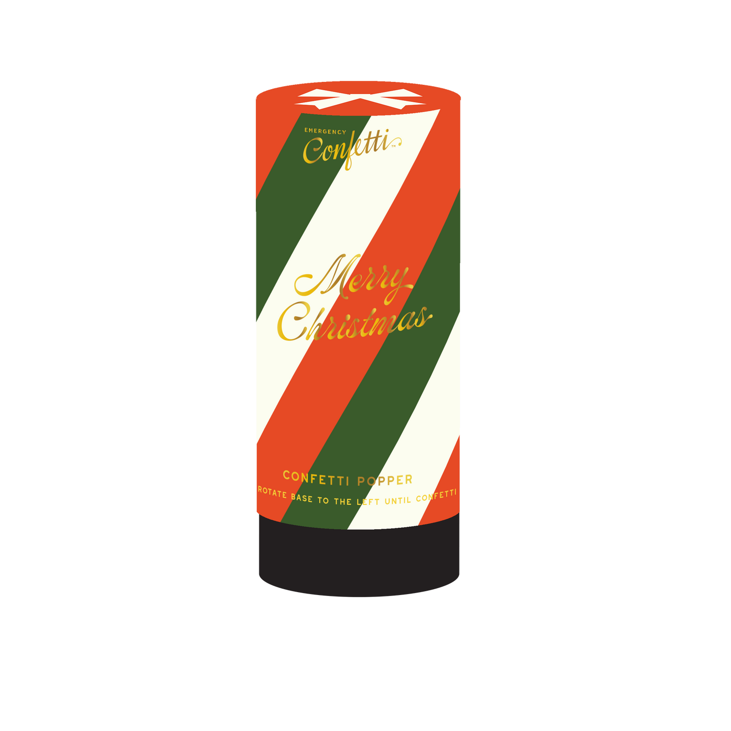 Merry Christmas Stripe Confetti Popper