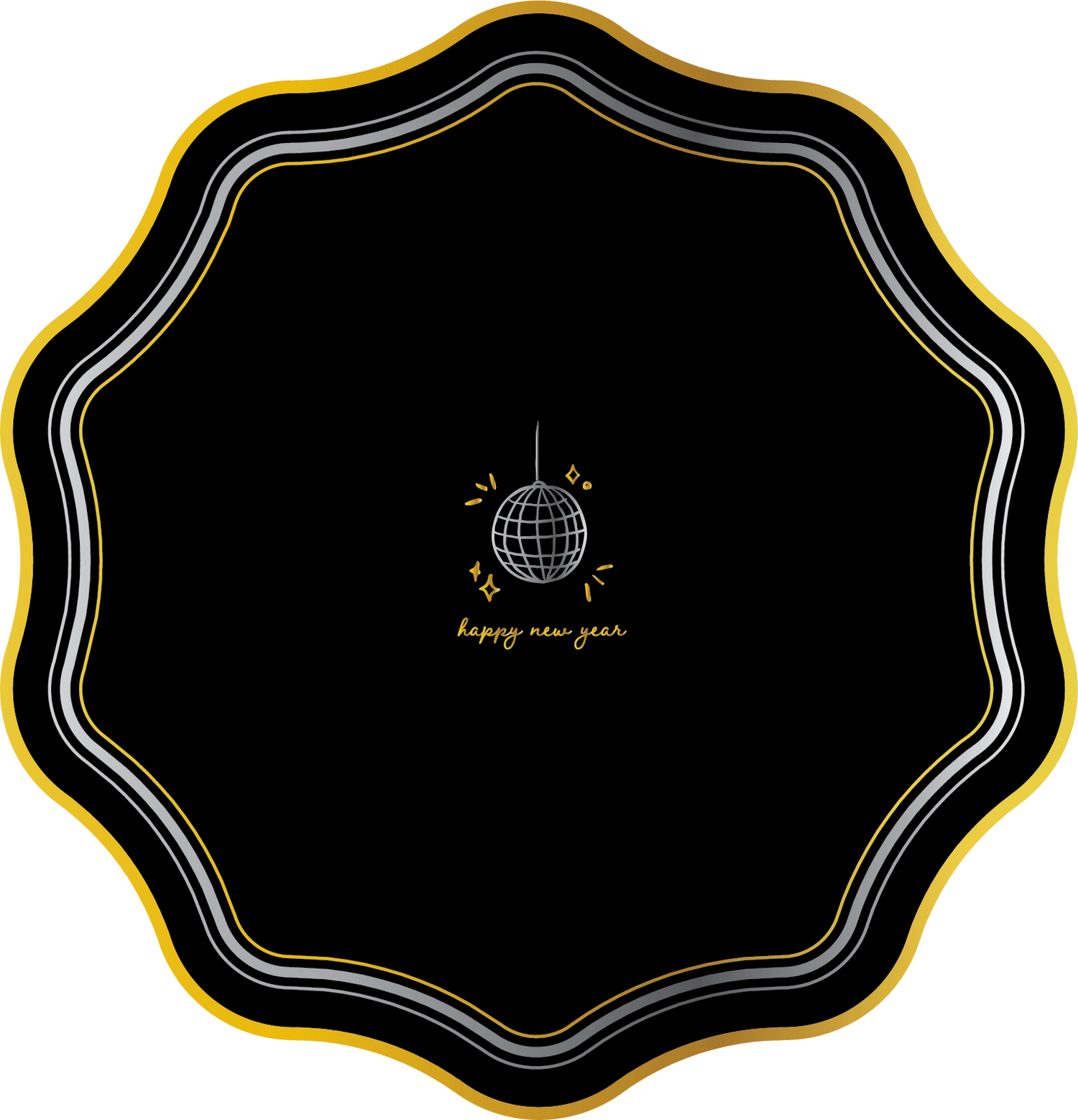 New Years Icon Party Plates