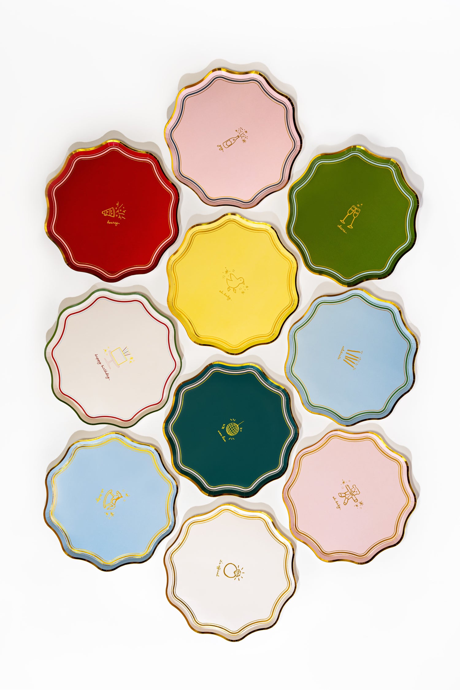 Oh Baby Icon Party Plates- Blue