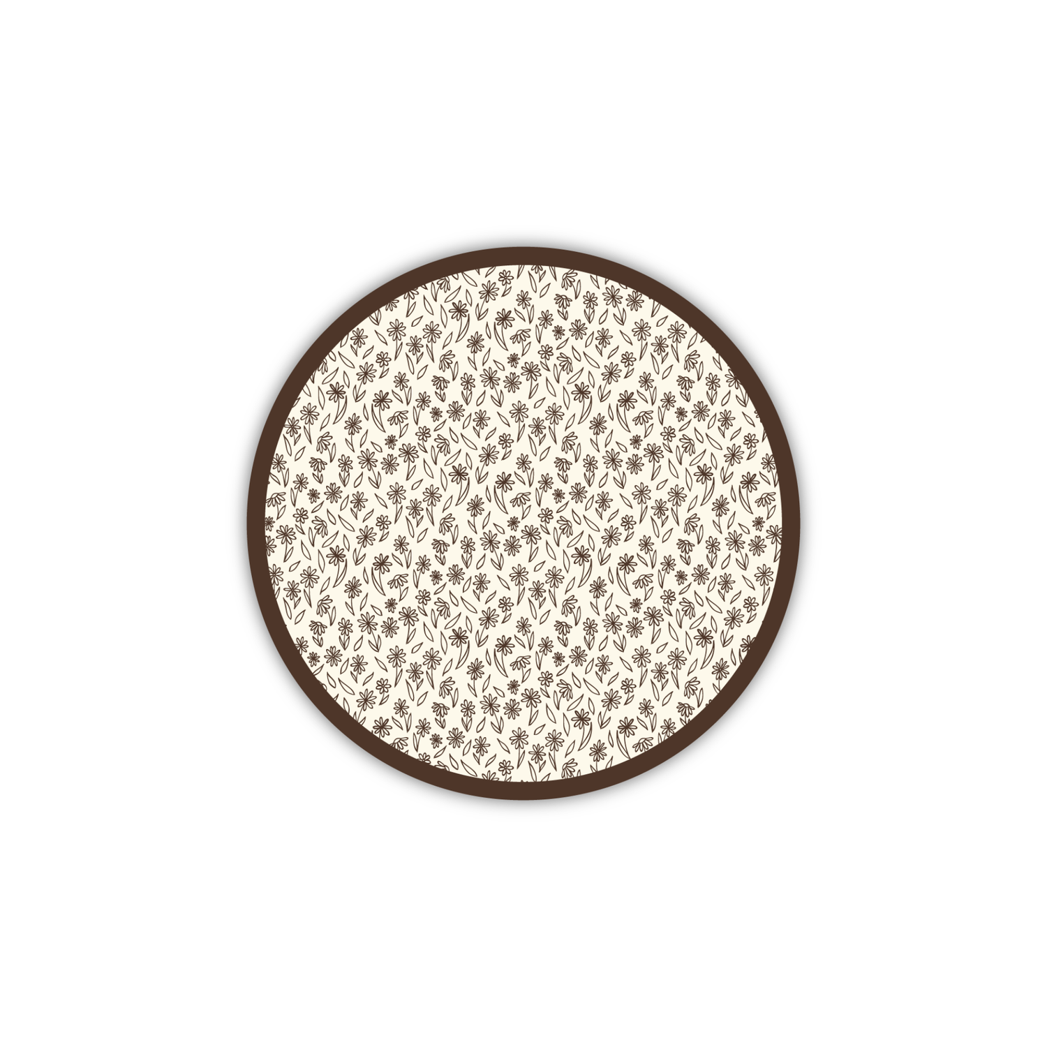 Chocolate Floral Snack Plates