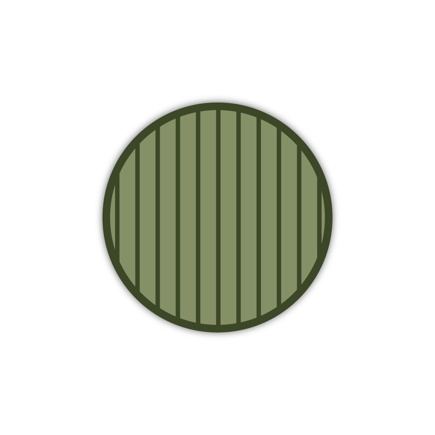 Olive Pinstripe Snack Plates