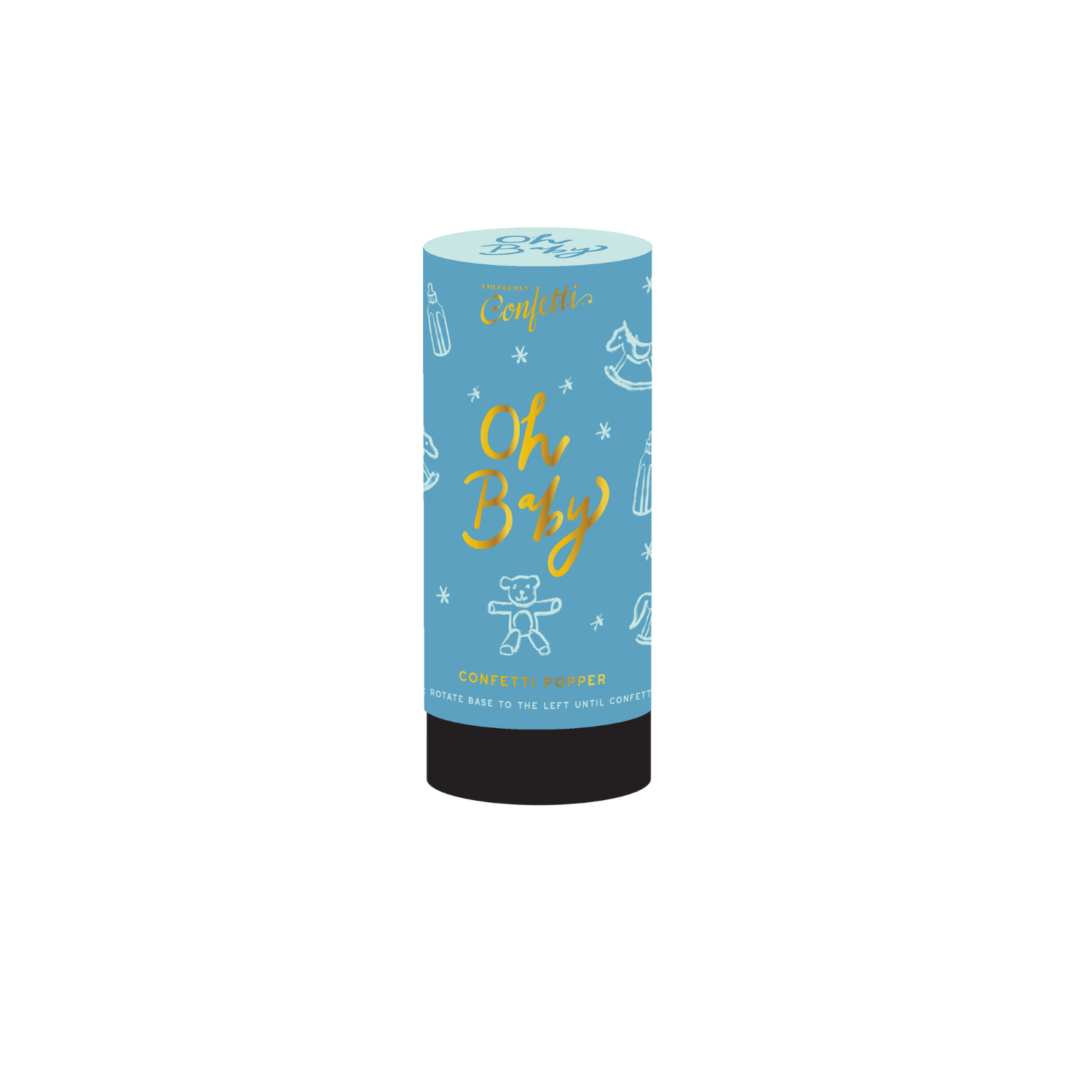 Oh Baby Confetti Popper- Blue