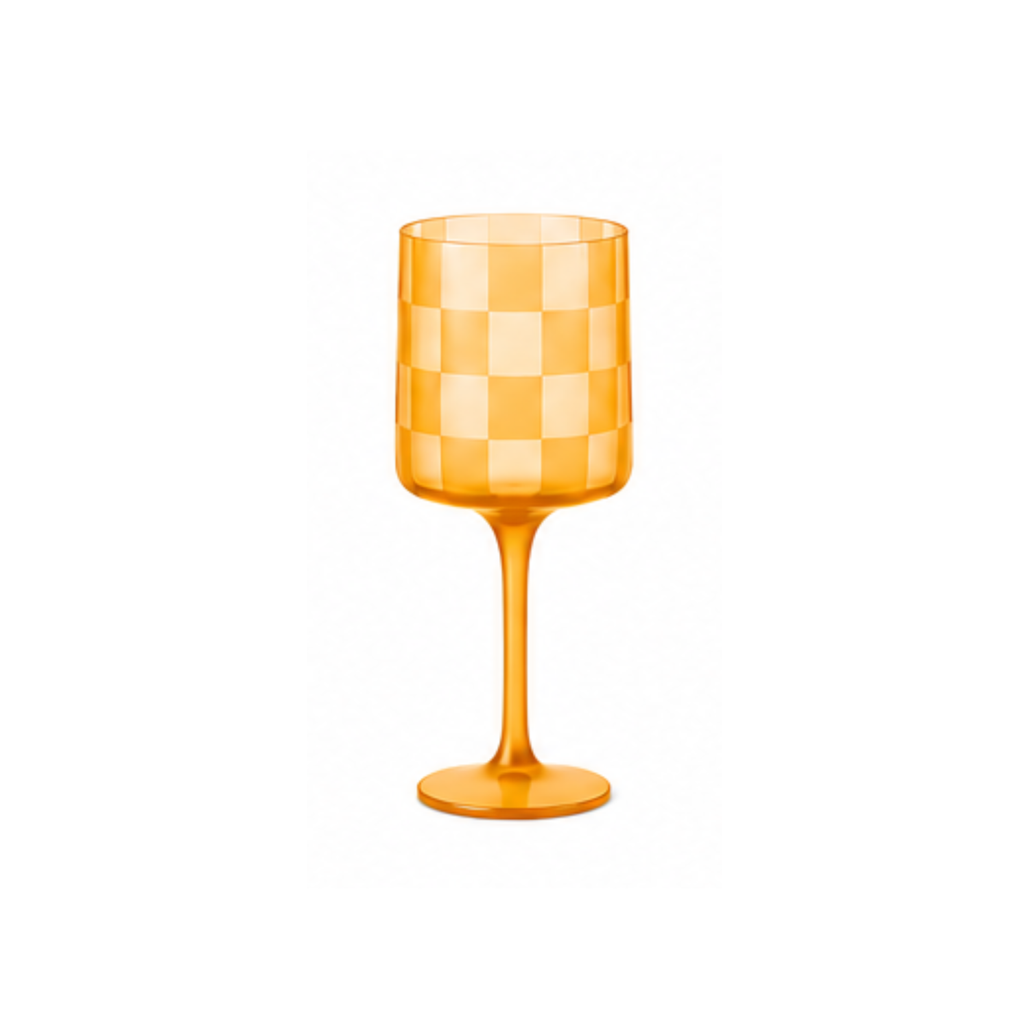Checkered Wine Glass