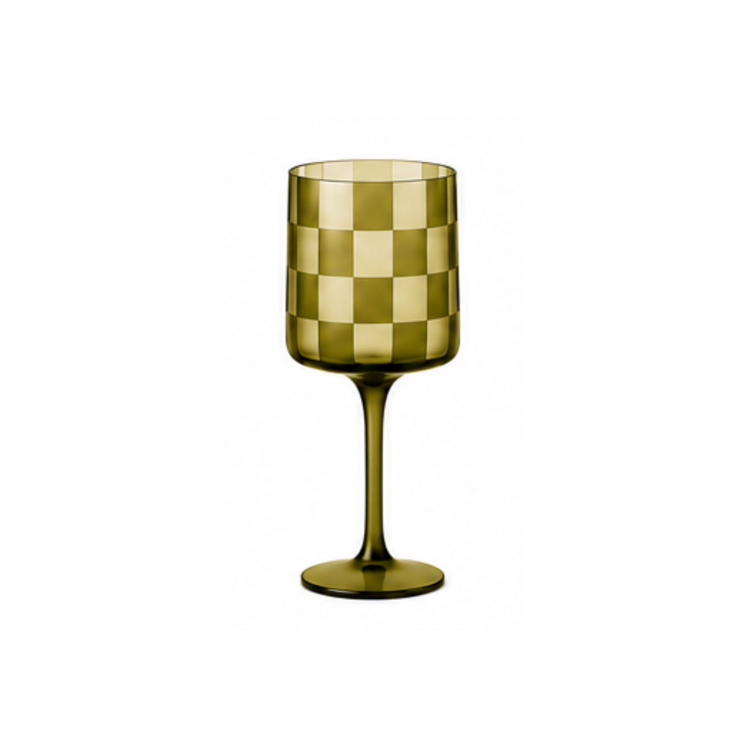 Checkered Wine Glass