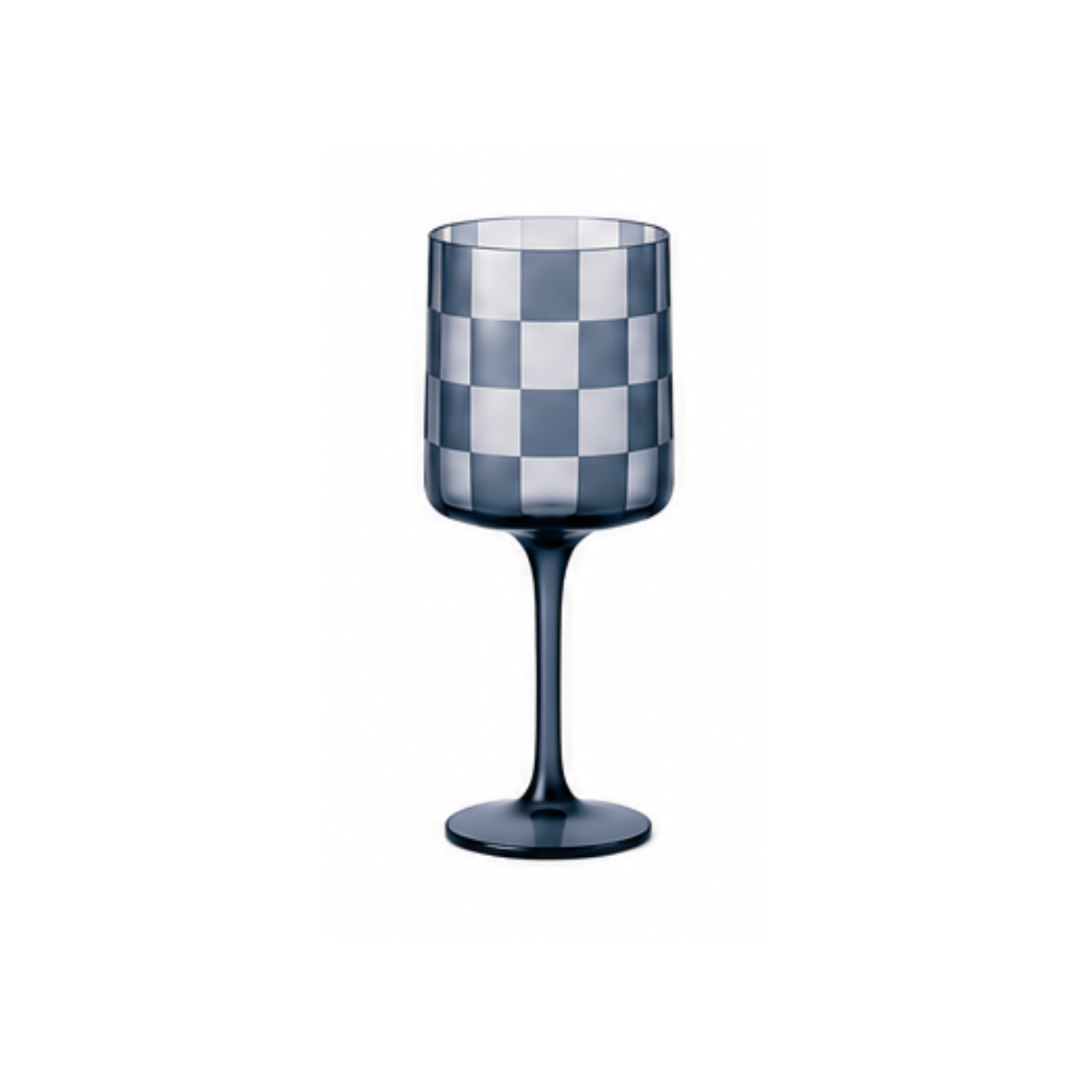 Checkered Wine Glass