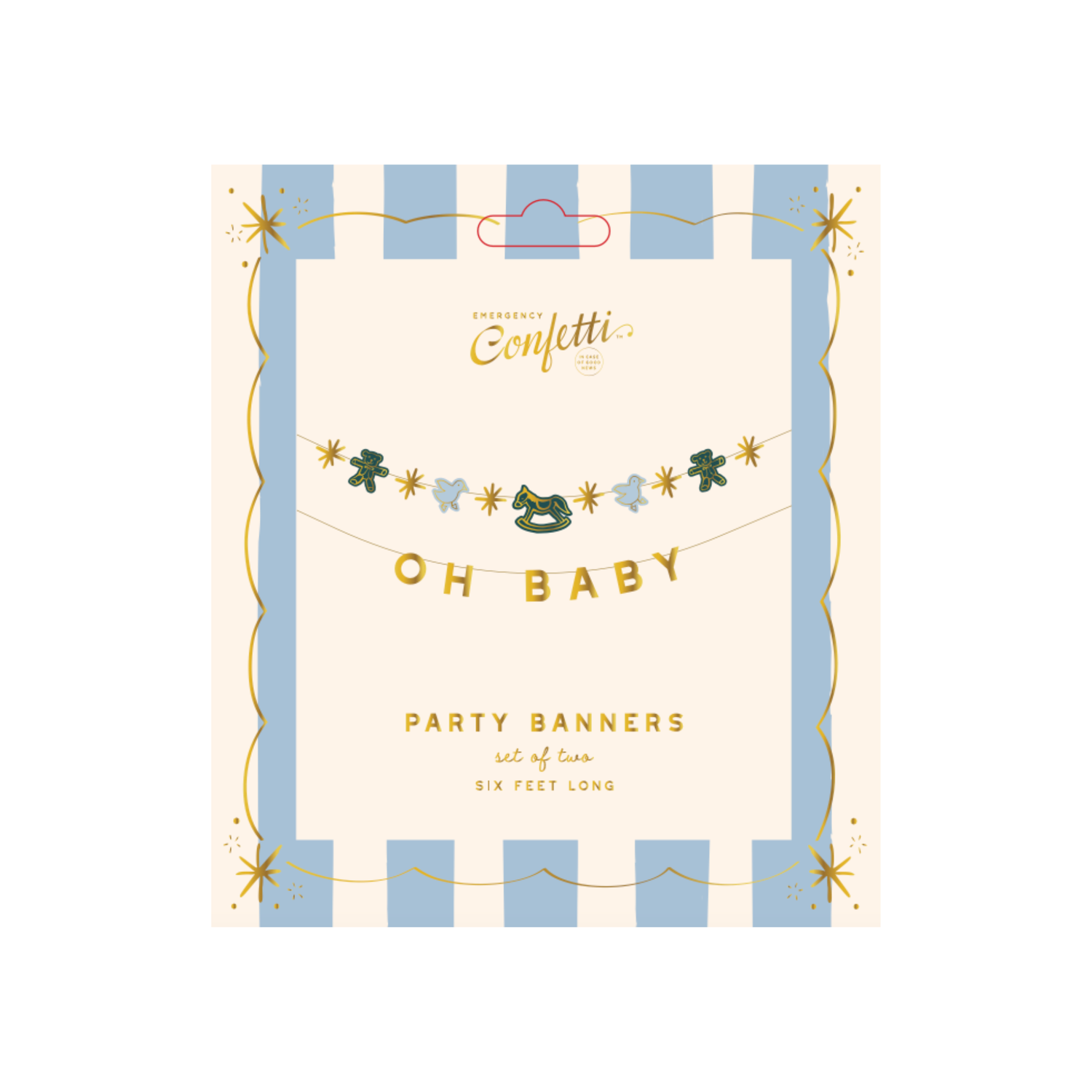 Oh Baby Party Banner Set- Blue
