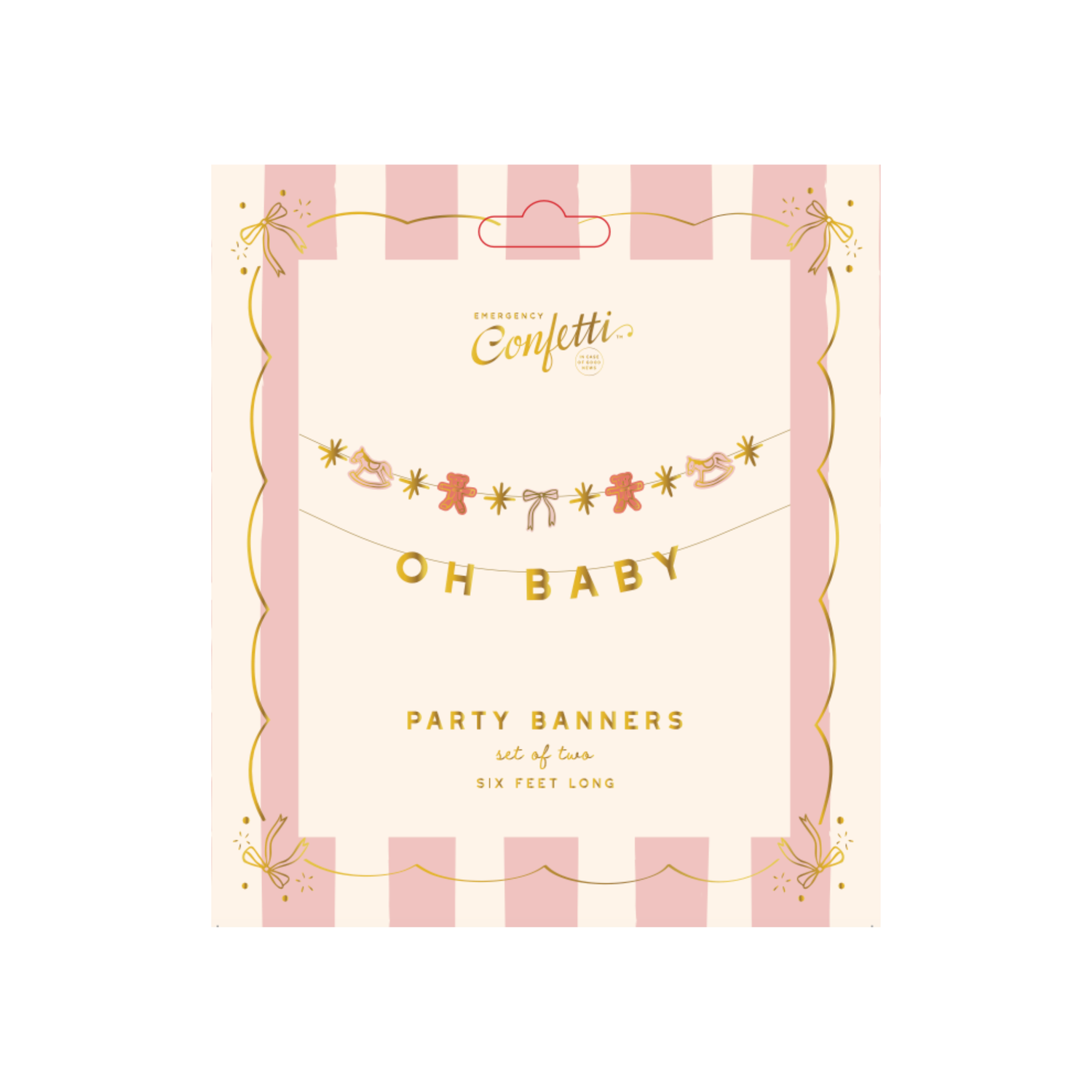 Oh Baby Party Banner Set- Pink