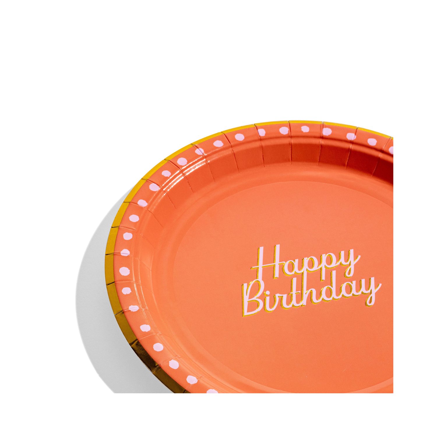 Red & Pink Birthday Cake Plates