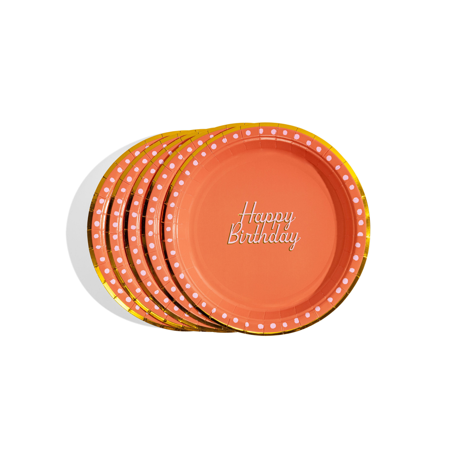 Red & Pink Birthday Cake Plates