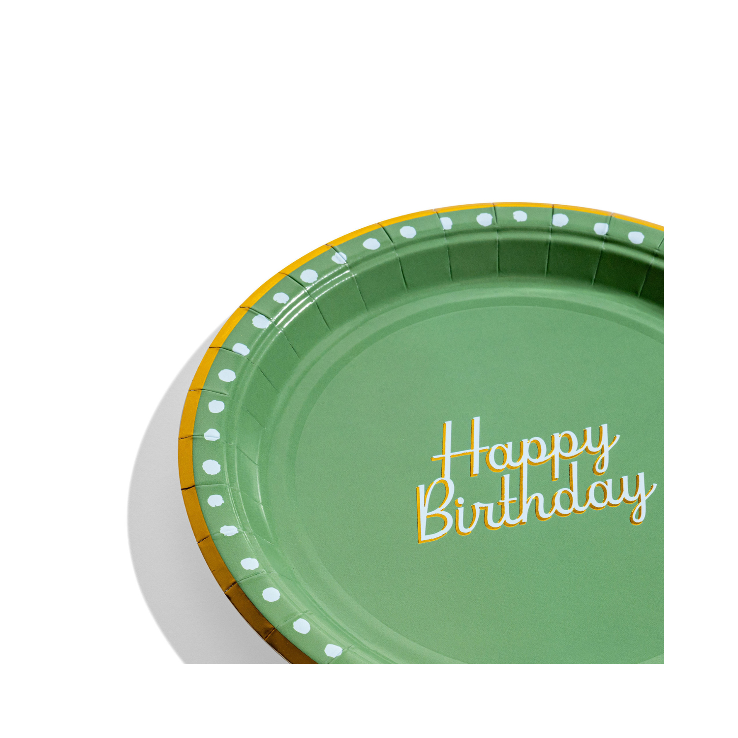 Blue & Green Birthday Cake Plates