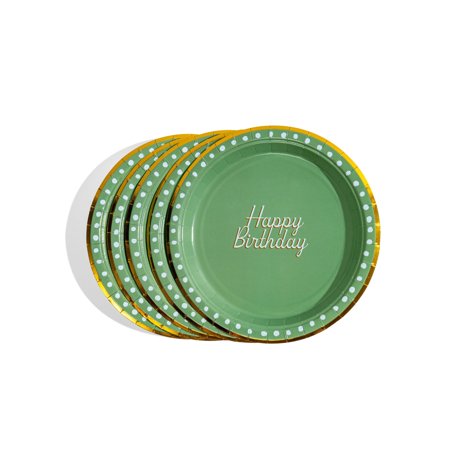 Blue & Green Birthday Cake Plates