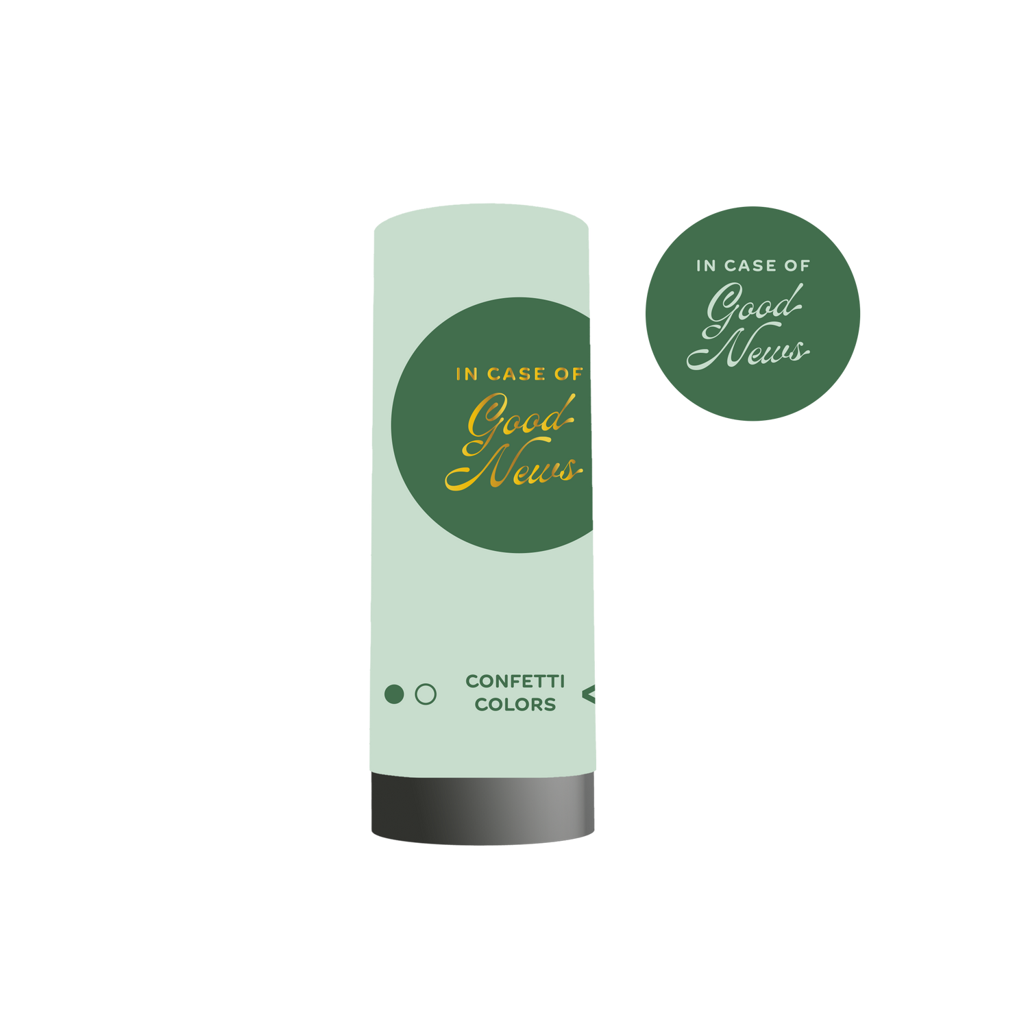 In Case of Good News Confetti Popper- Green