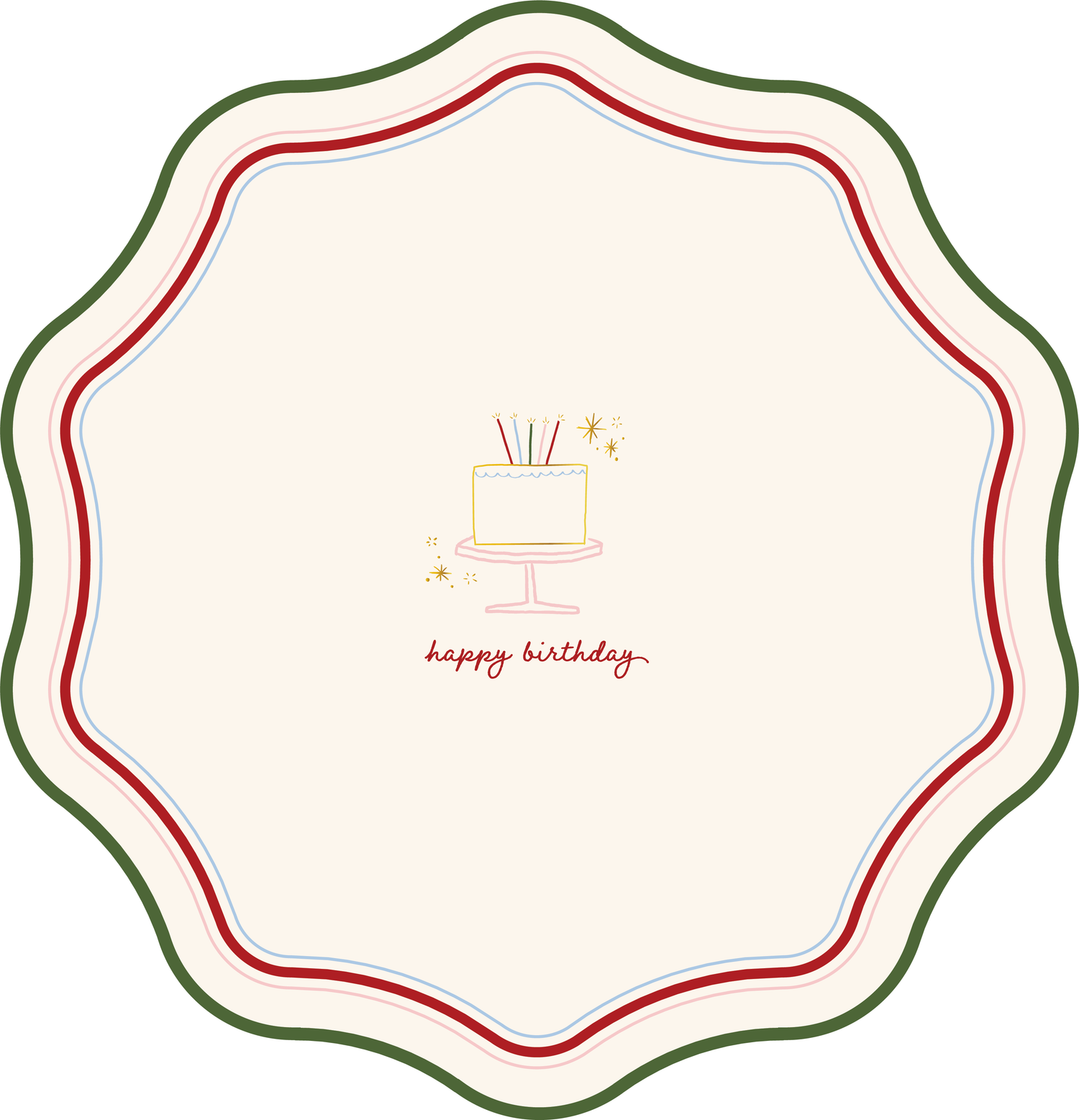Happy Birthday Party Plate