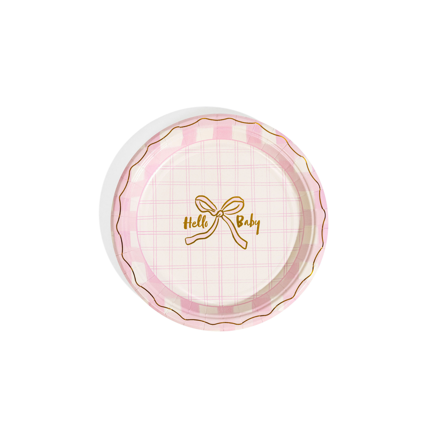 Hello Baby Pink Cake Plates
