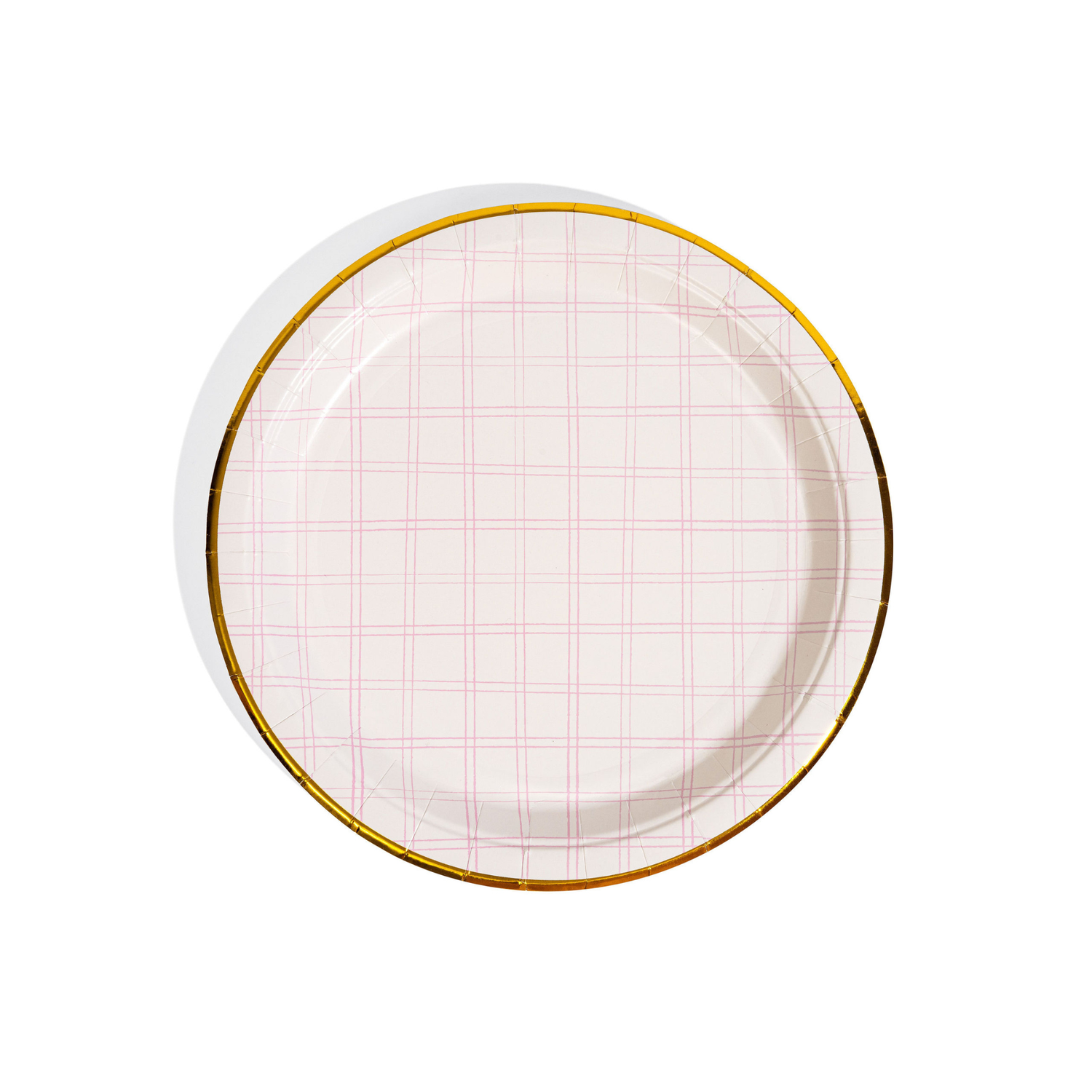Pink Plaid Dinner Plates