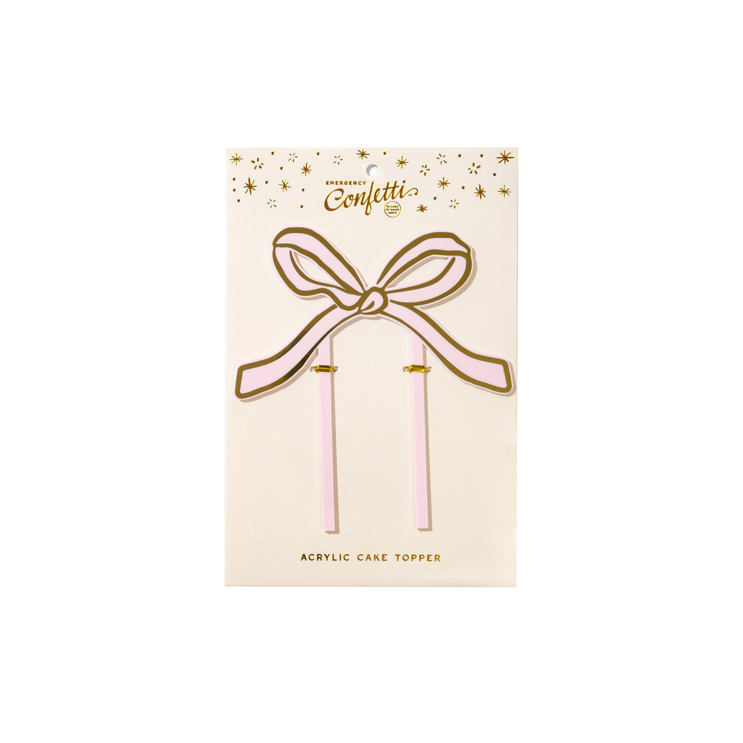 Pink Bow Acrylic Cake Topper