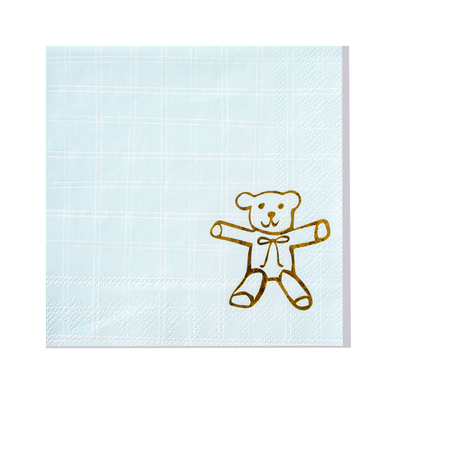 Blue Plaid Cocktail Napkins