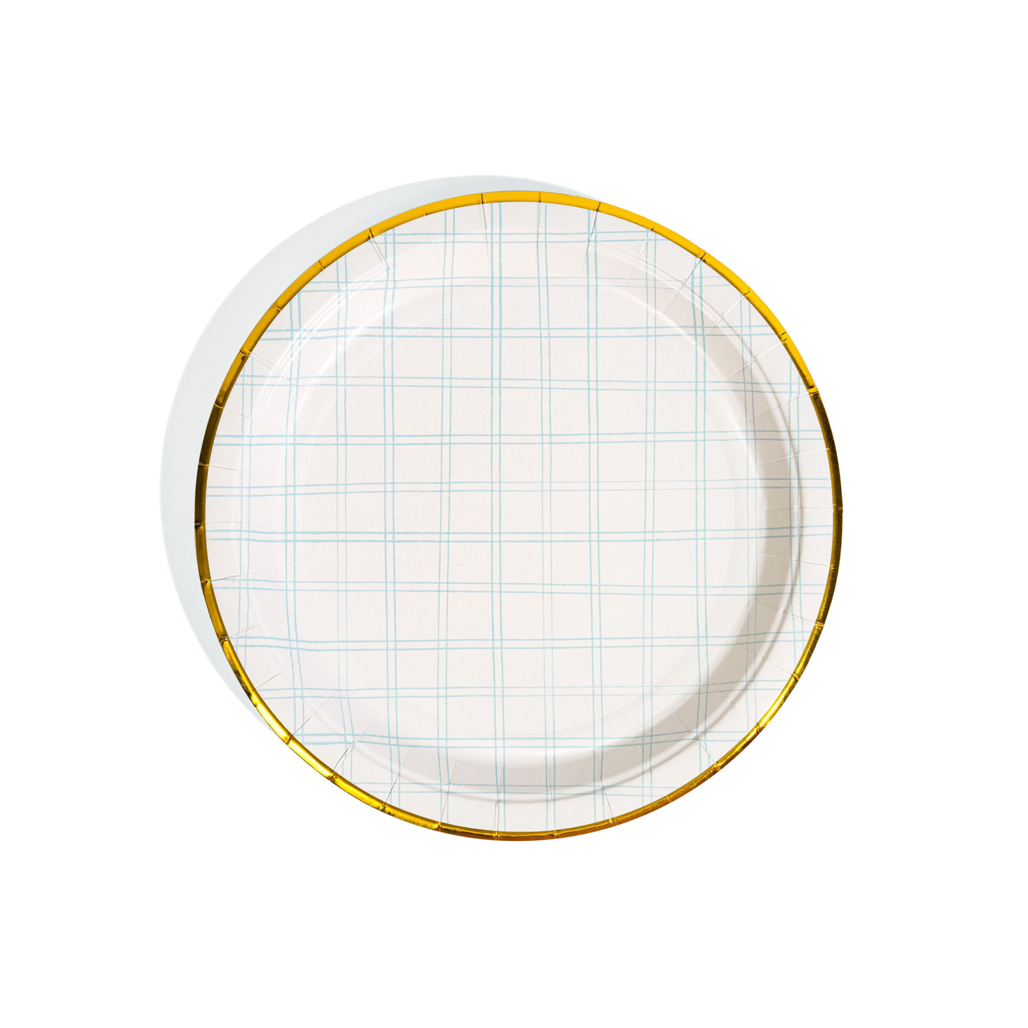 Blue Plaid Dinner Plates