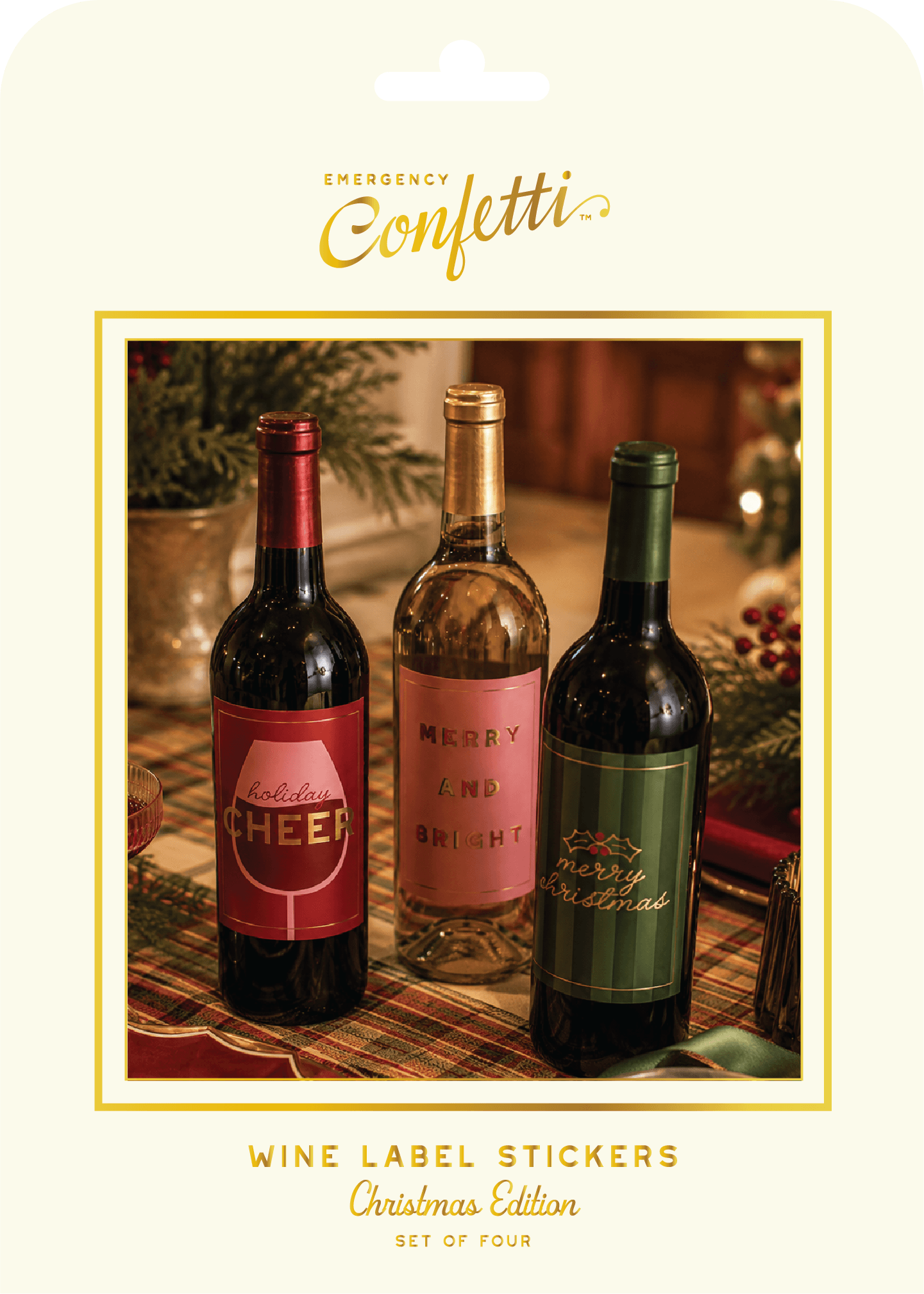 Christmas Wine Label Stickers