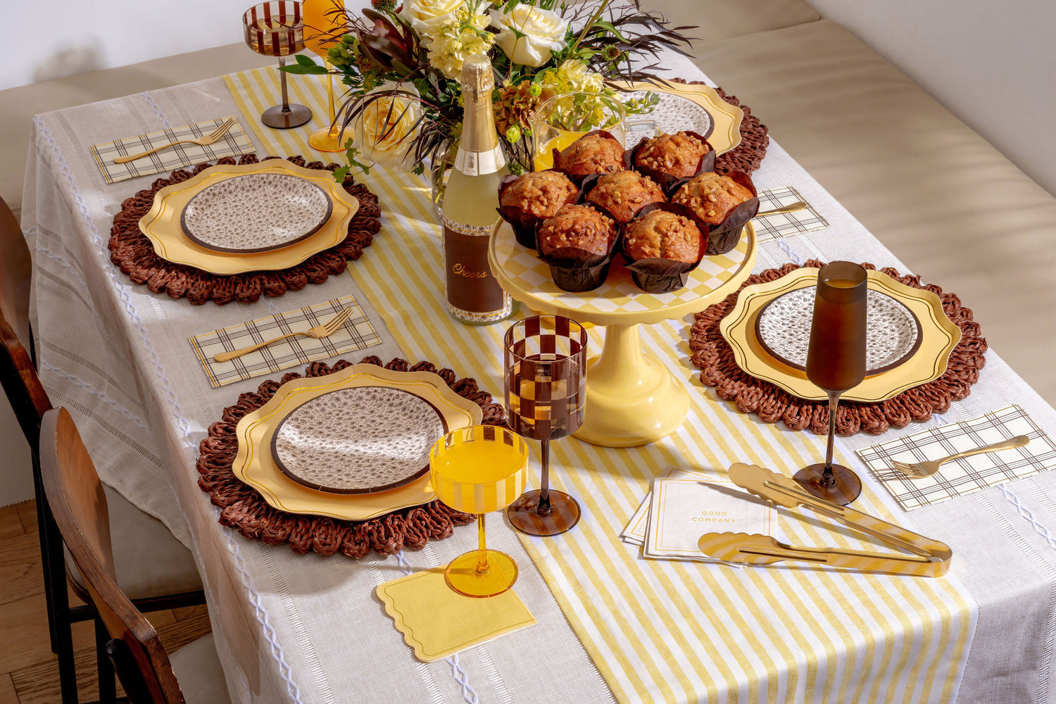 Chocolate Floral Snack Plates