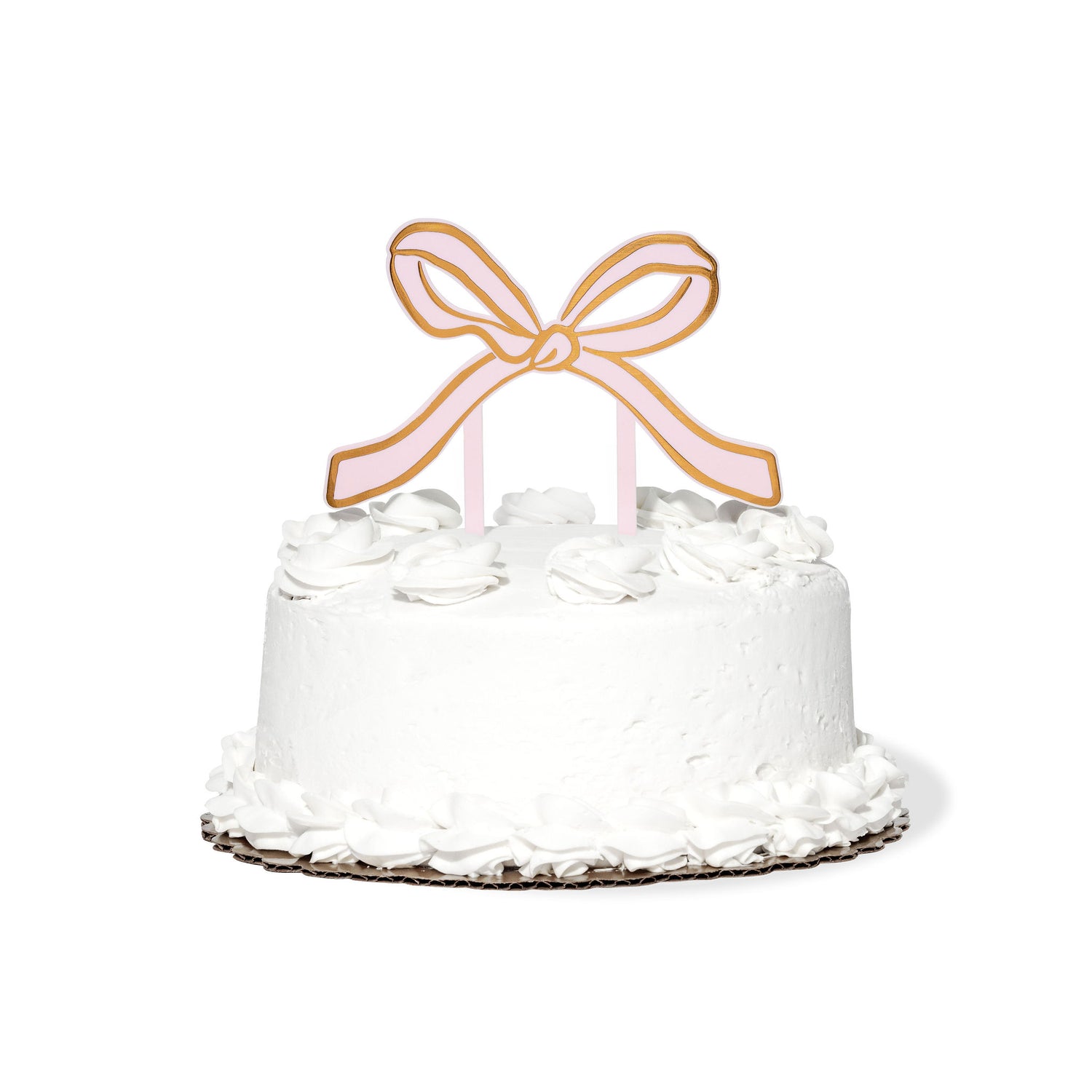 Pink Bow Acrylic Cake Topper