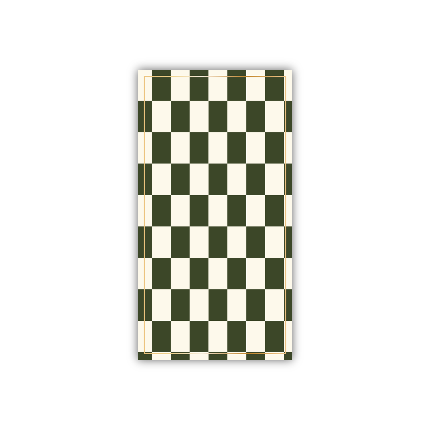 Olive Checker Guest Napkins