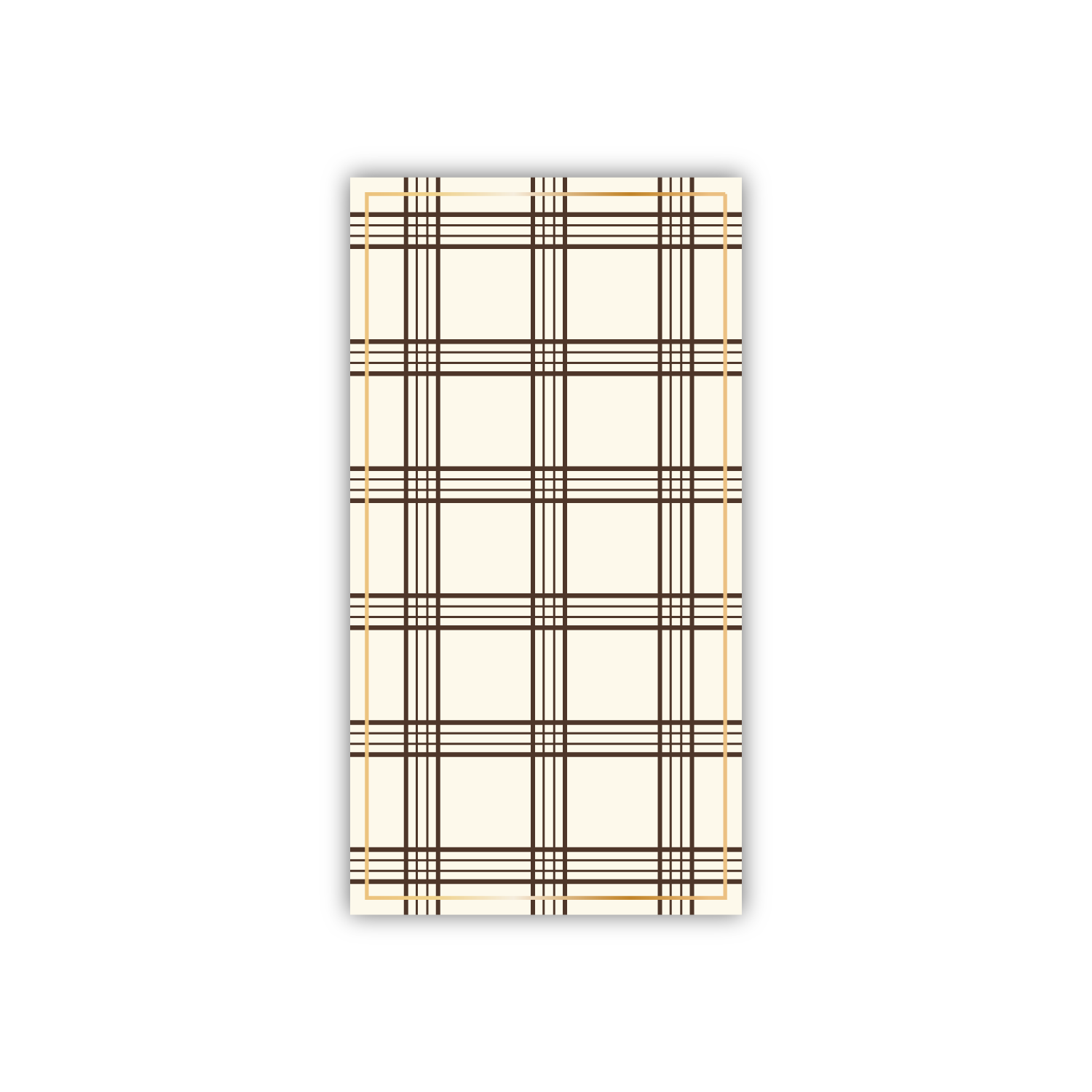 Chocolate Plaid Guest Napkins