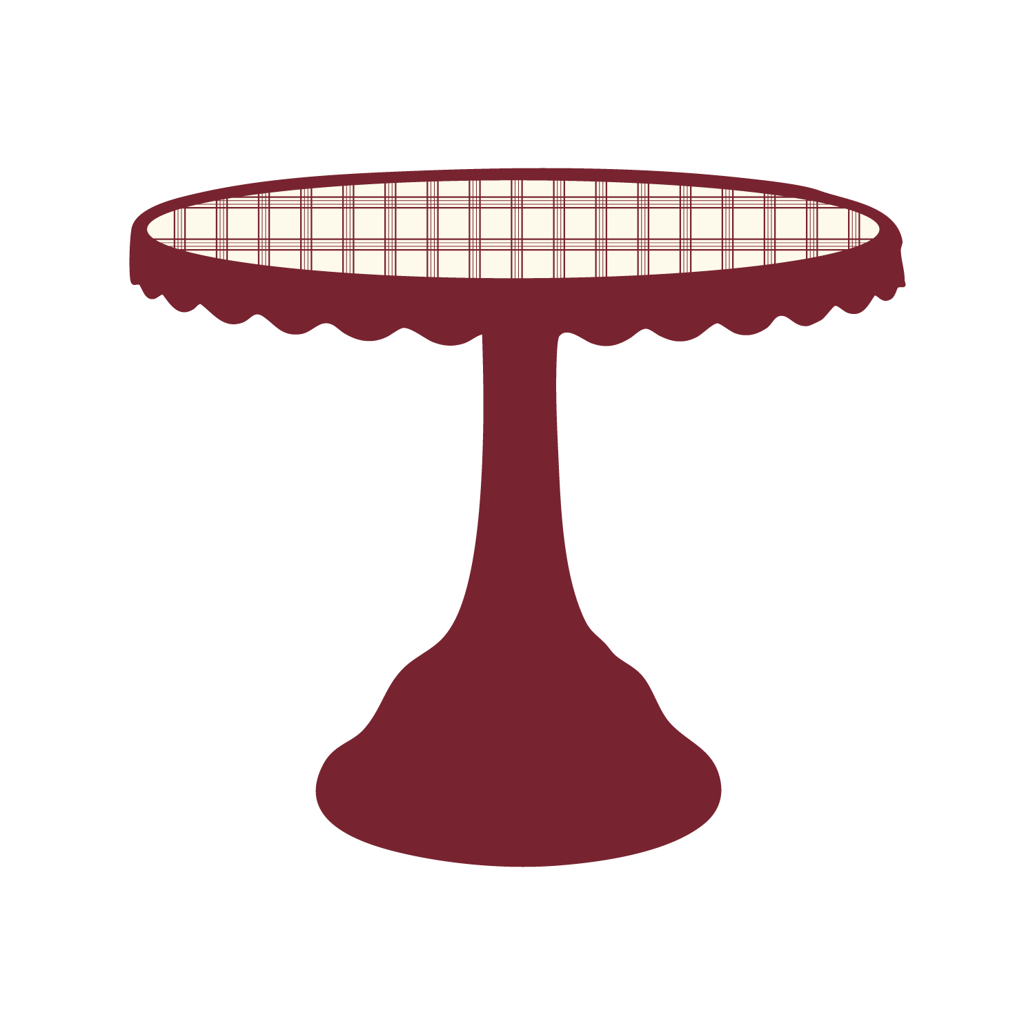 Scalloped Cake Stand